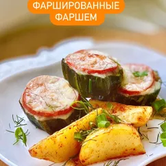 Фаршированные кабачки😋