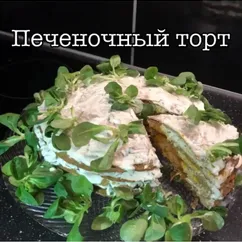 Печеночный торт украсит любой стол, и гости останутся довольными