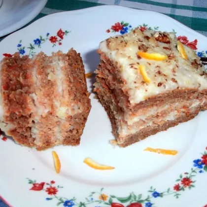 Диетический торт из моркови с необычным лимонным кремом