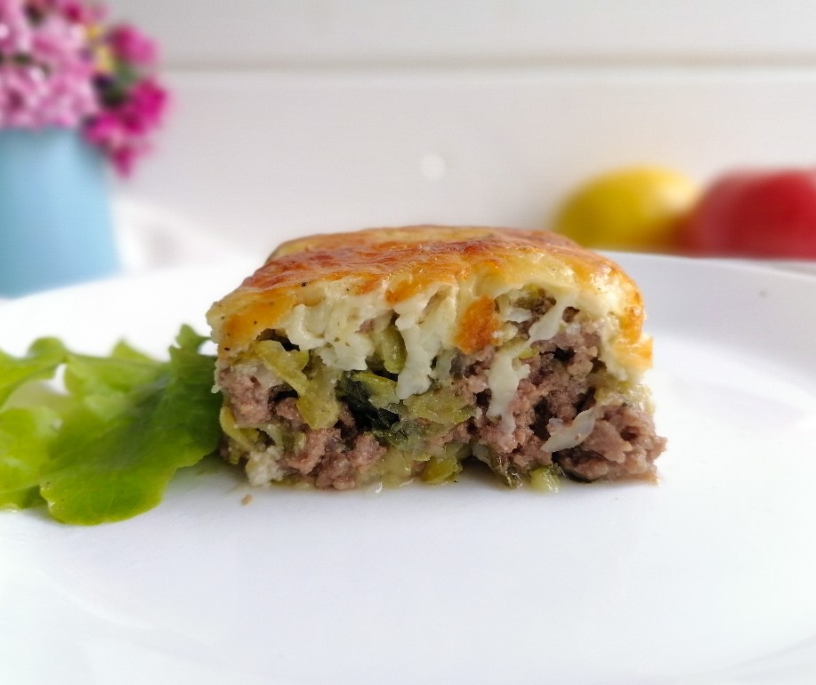 Кабачковая запеканка с фаршем