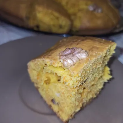 Тыквенный пирог с орехами