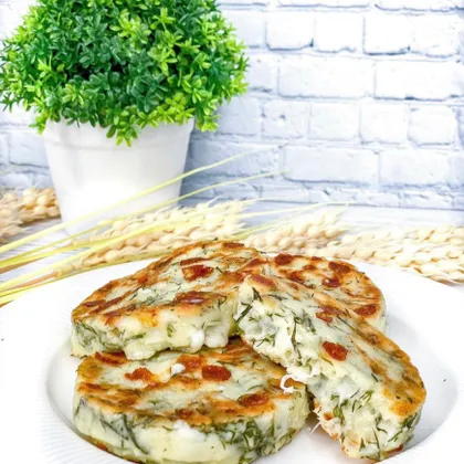 Сырные лепёшки с зеленью