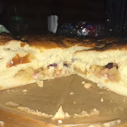 Пирог с яблоками и клюквой по семейному старинному рецепту