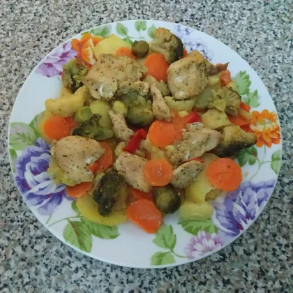 Филе кролика в духовке с овощами