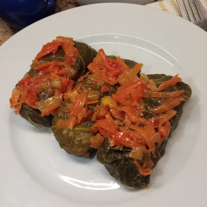 Постные голубцы с грецким орехом из пекинской капусты