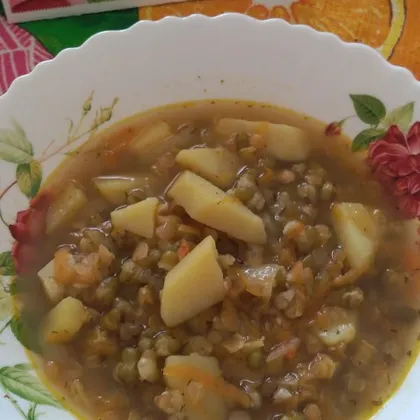 Густой суп с машем и красной чечевицей 🍲