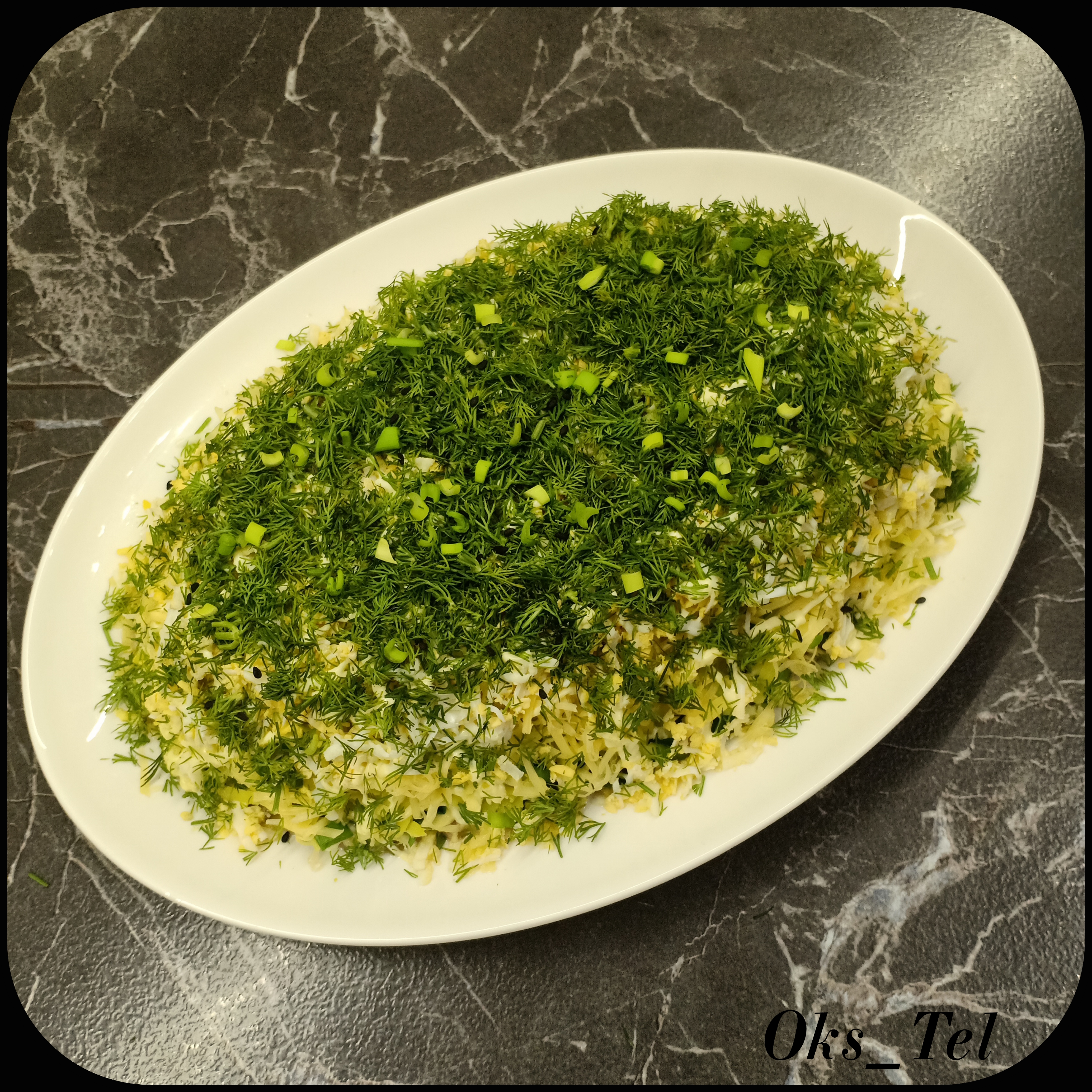 Салат «Сельдь под зеленой шубкой»