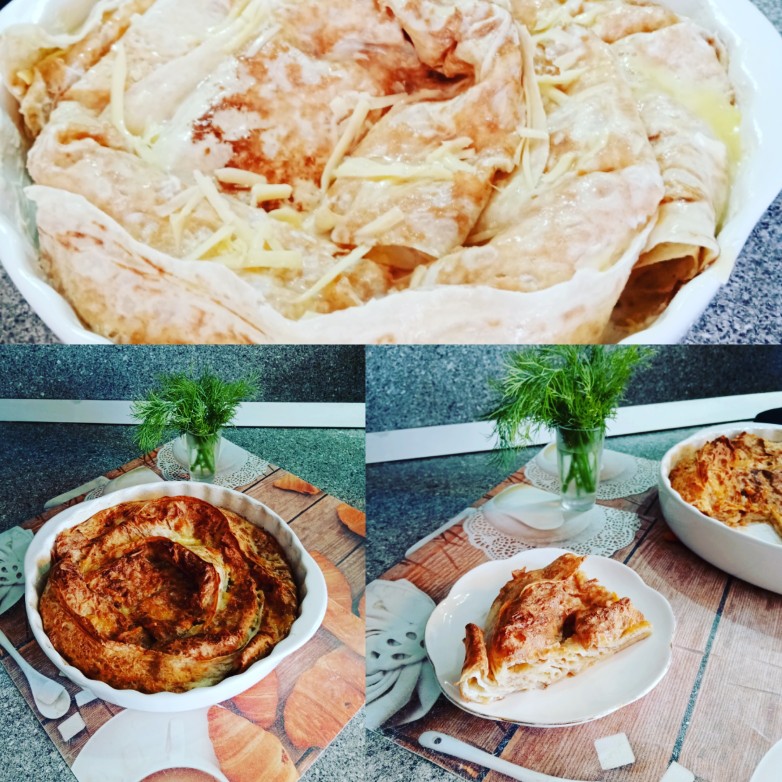 Ленивые хачапури с творогом и сыром