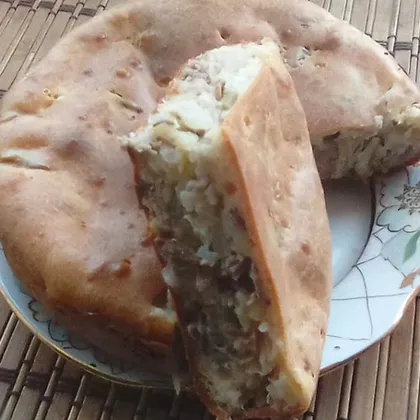 Заливной пирог с капустой и курицей