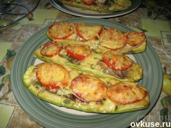 Кабачки с грибами
