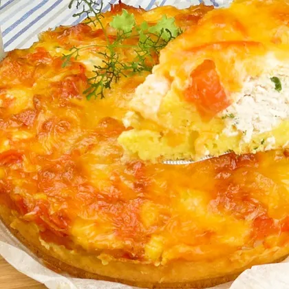 Заливной пирог с сыром и фрикадельками | Jellied pie with cheese and quenelles