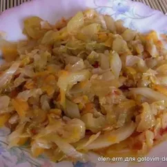 Капуста, тушеная с кабачками