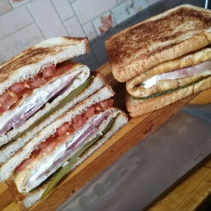 Сэндвич домашний на сковороде