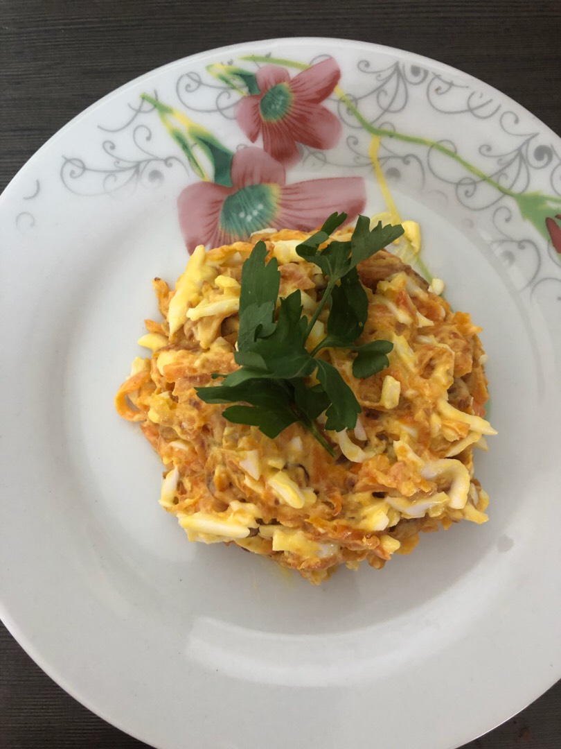 Тёплый морковный салат-помазка