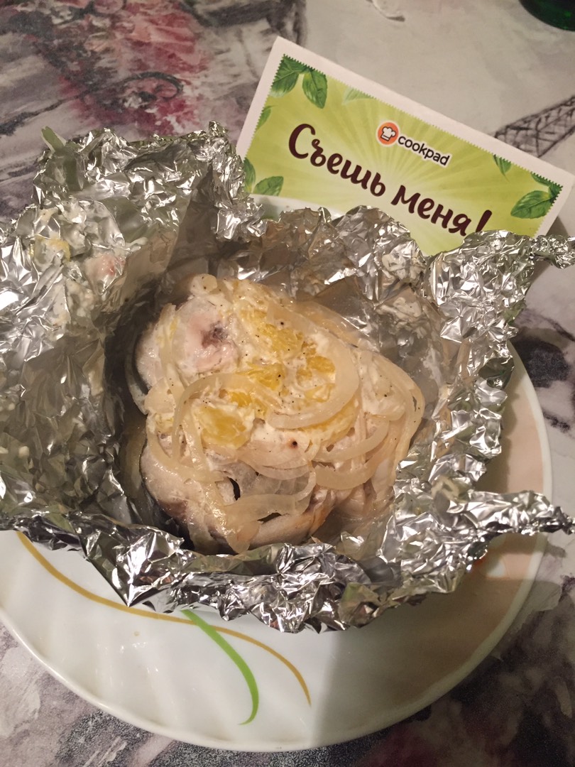 Скумбрия с апельсином в духовке
