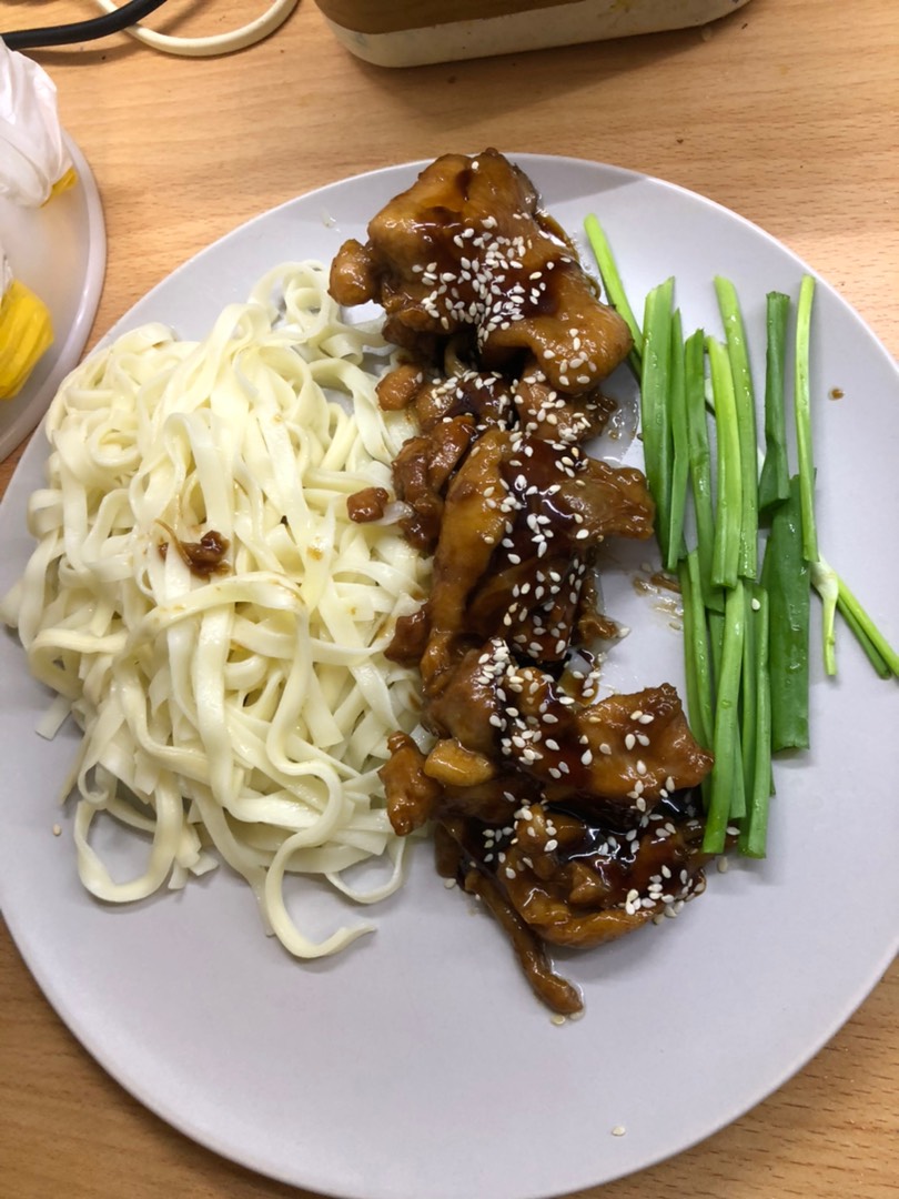 Курица терияки и удон