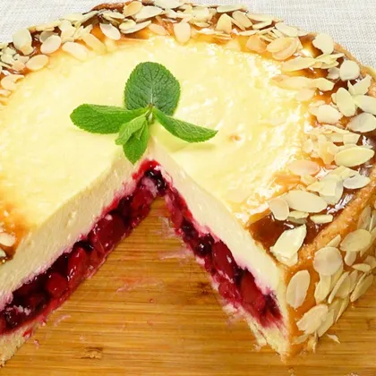 Пирог с вишней и творогом. Вкусная красота | Pie with cherries and cottage cheese. Delicious beauty