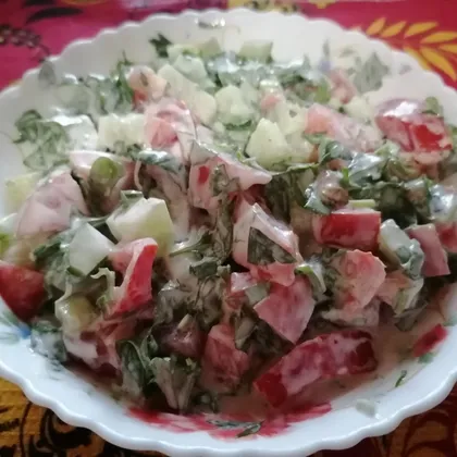 Летний салат с рукколой 🌿
