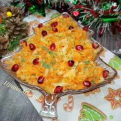 Салат из репы, моркови и яблока 