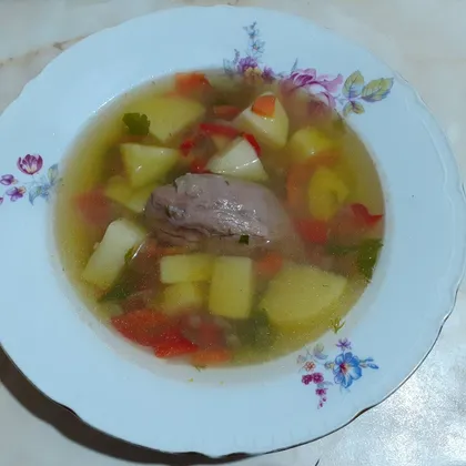 Простой суп с бараниной