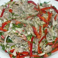 Холодная закуска из куриных желудков