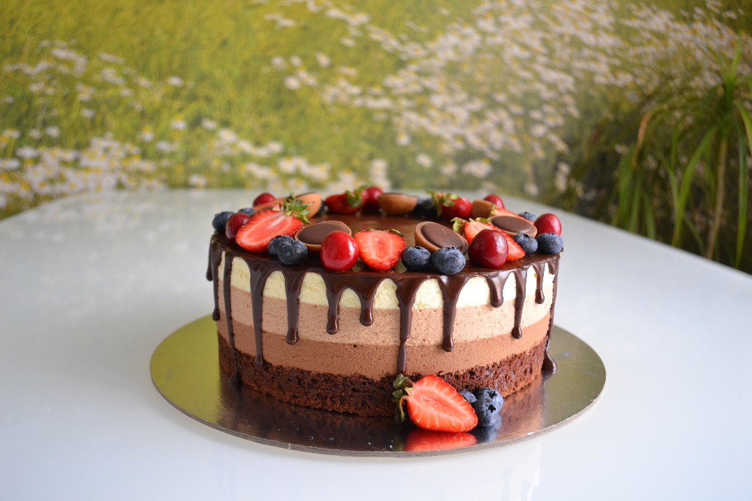 Торт "Три шоколада"#чемпионатмира#франция