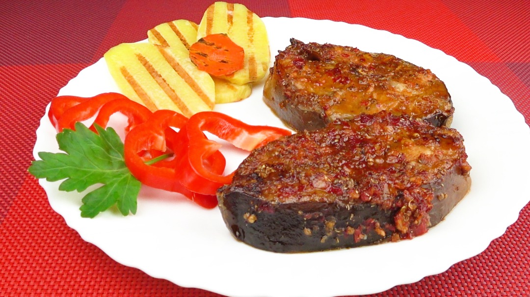 Севрюга запеченная в соево-медовом соусе | Stellate sturgeon baked in soy-honey sauce