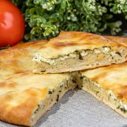 Пирог с сыром и зеленью по-осетински