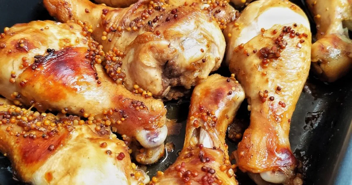 Куриные голени с мёдом и горчицей в духовке — пошаговый рецепт с фото