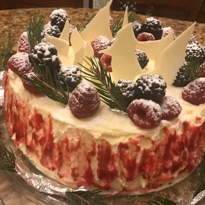 Зимний новогодний торт на Новый 2019 год