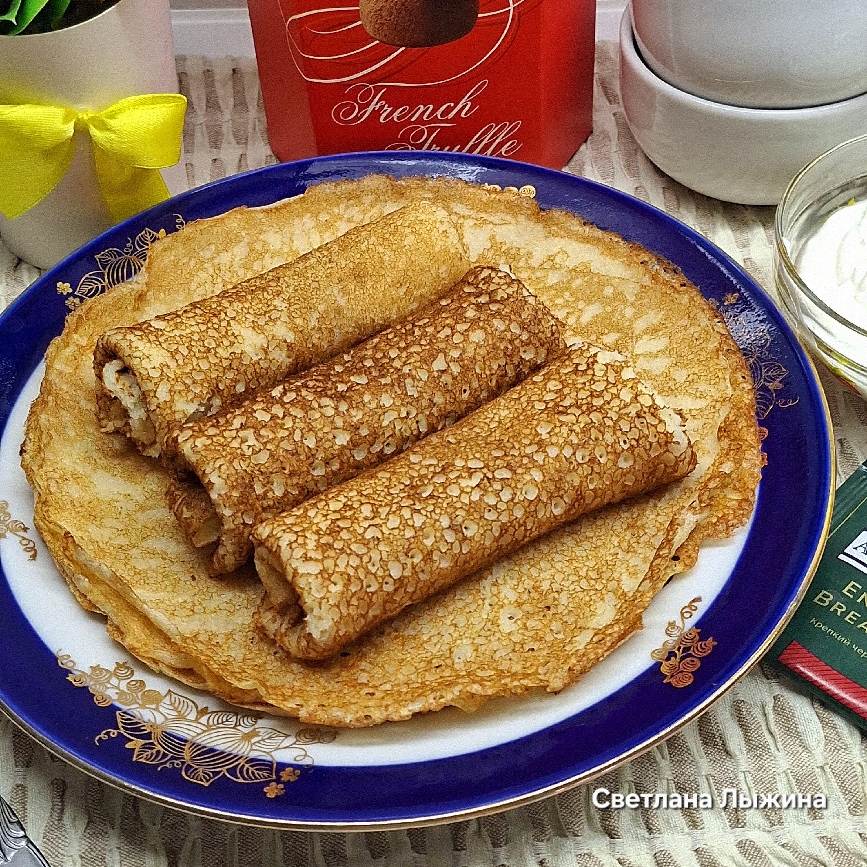 Блины с манкой