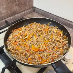 ПП Гречка с кольцами кальмара и овощами