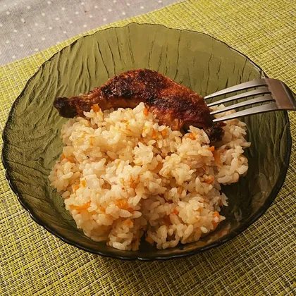 Гарнир: рис с морковью и луком