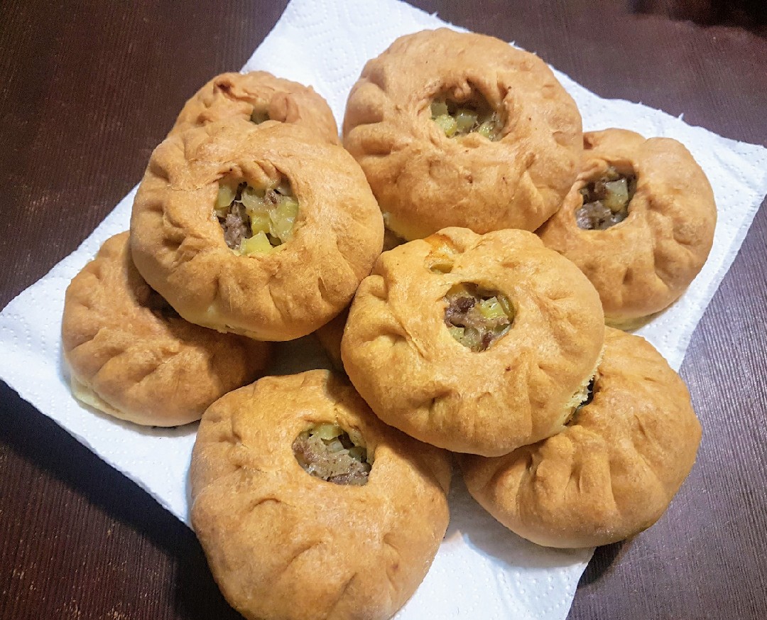 Пирог с картошкой и мясом татарский рецепт с фото