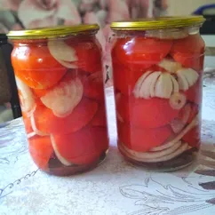 Помидоры в желе с луком 🍅