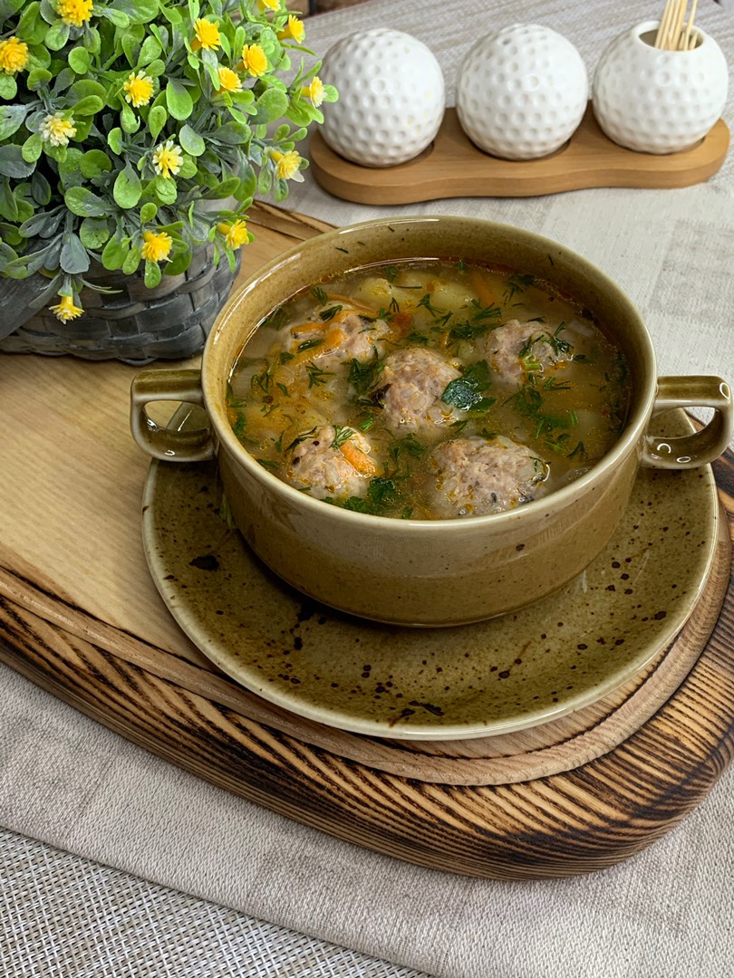 Томатный суп с рисом и фрикадельками - рецепт автора Екатерина Черемисина