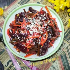 Салат из свёклы и морской капусты 