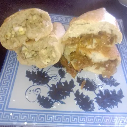 Пирожки с капустой и яйцом в духовке