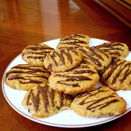 Овсяно-банановое печенье с шоколадом
