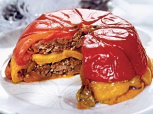 Террин праздничный с овощами и печенью