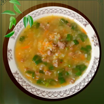 Суп с ранней капустой и фаршем (без картофеля)