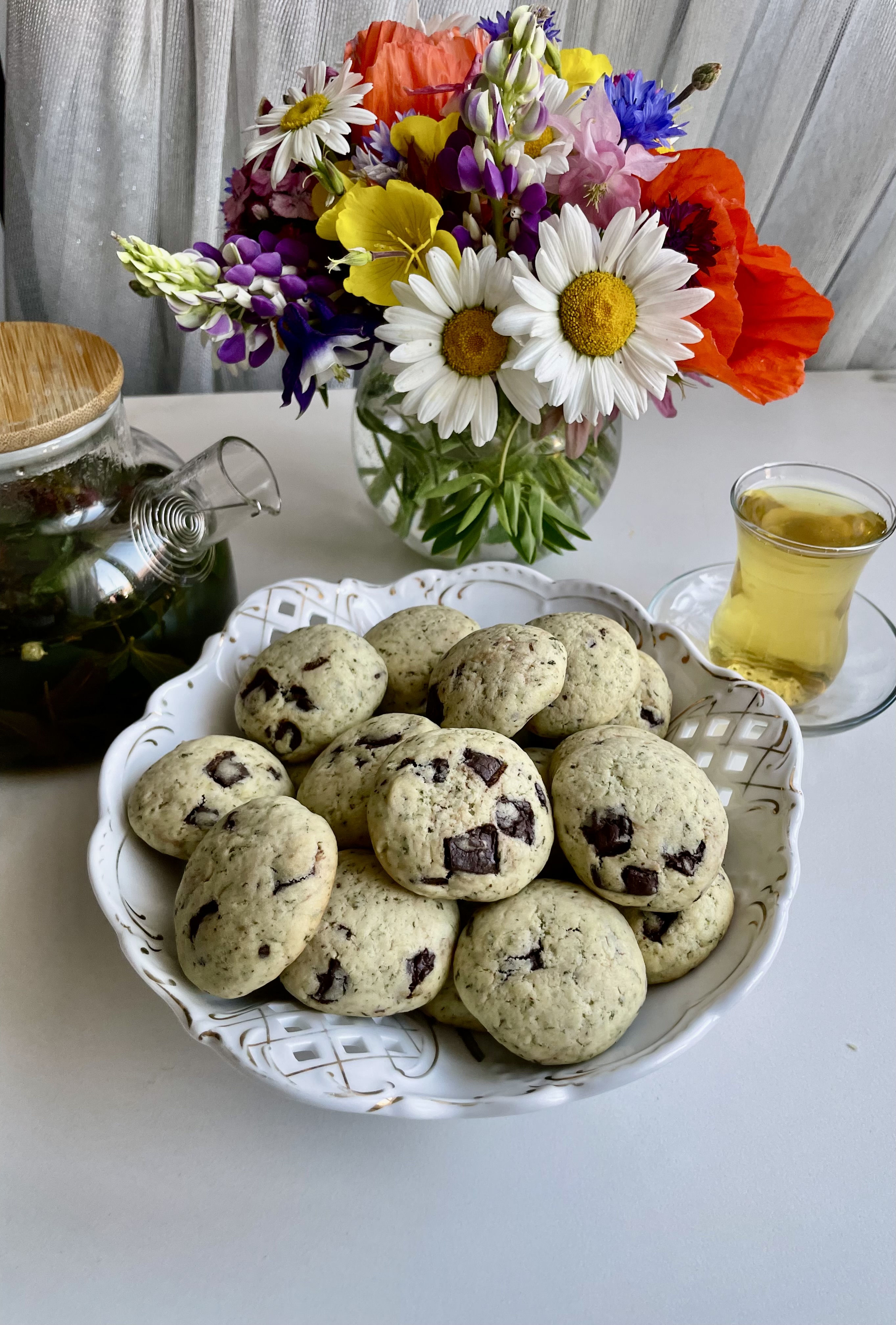 Печенье с мятой и шоколадом 🍪