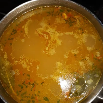 Суп из красной чечевицы с крылом индюшки