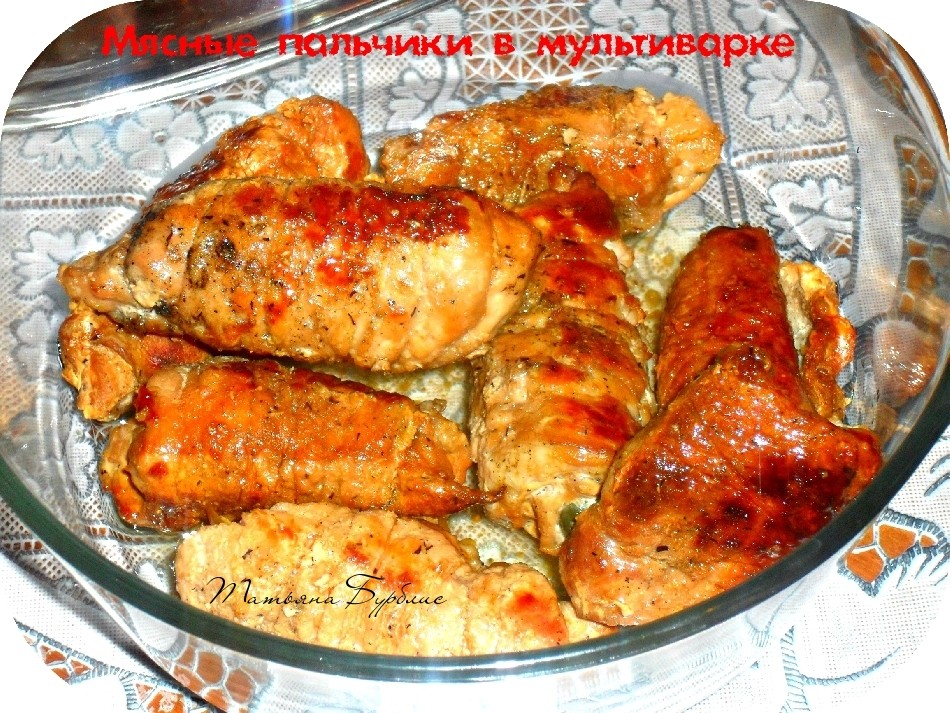 Мясные пальчики из свинины с сыром