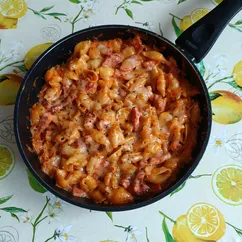Макароны с колбасками 🍝