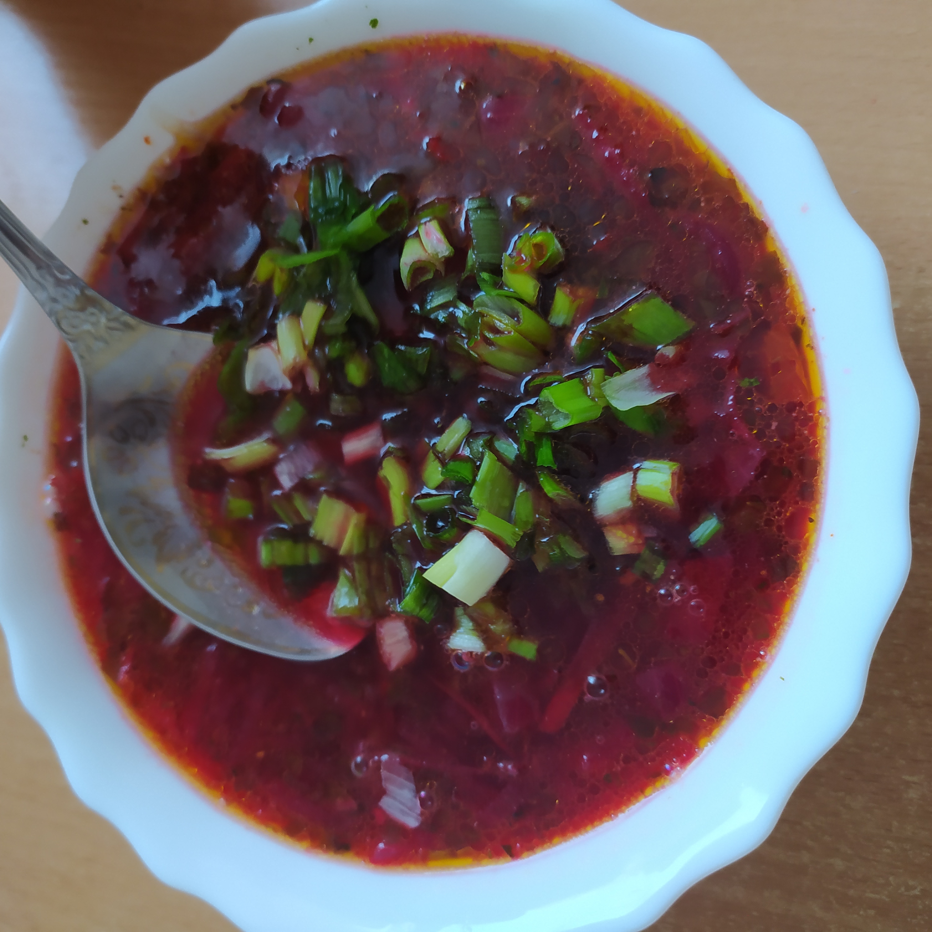 Борщ с вялеными томатами без мяса