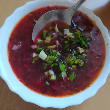 Борщ с вялеными томатами без мяса