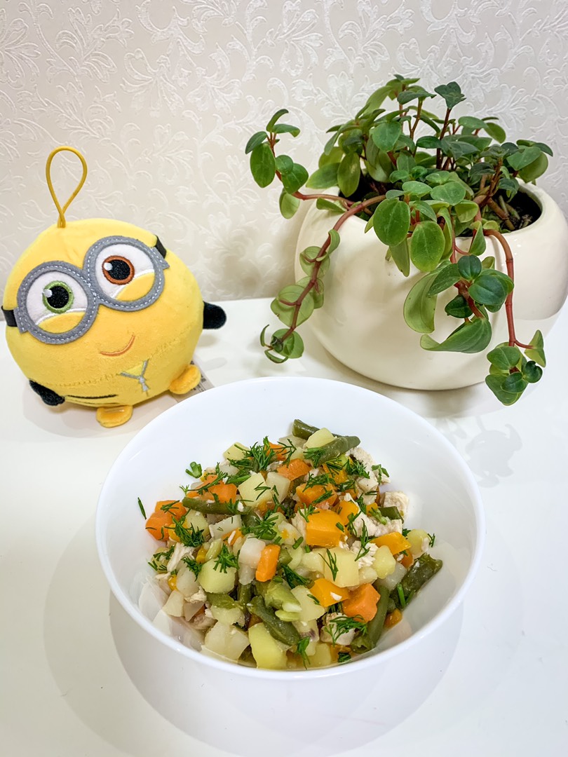Овощное рагу с курицей
