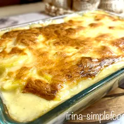 Картофельная лазанья со шпинатом