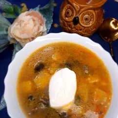 Грибной суп с шампиньонами